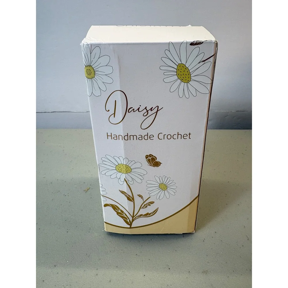 Handmade Crochet Positive Daisy Potted Plant Thank You Gift Desk Decor Nurse